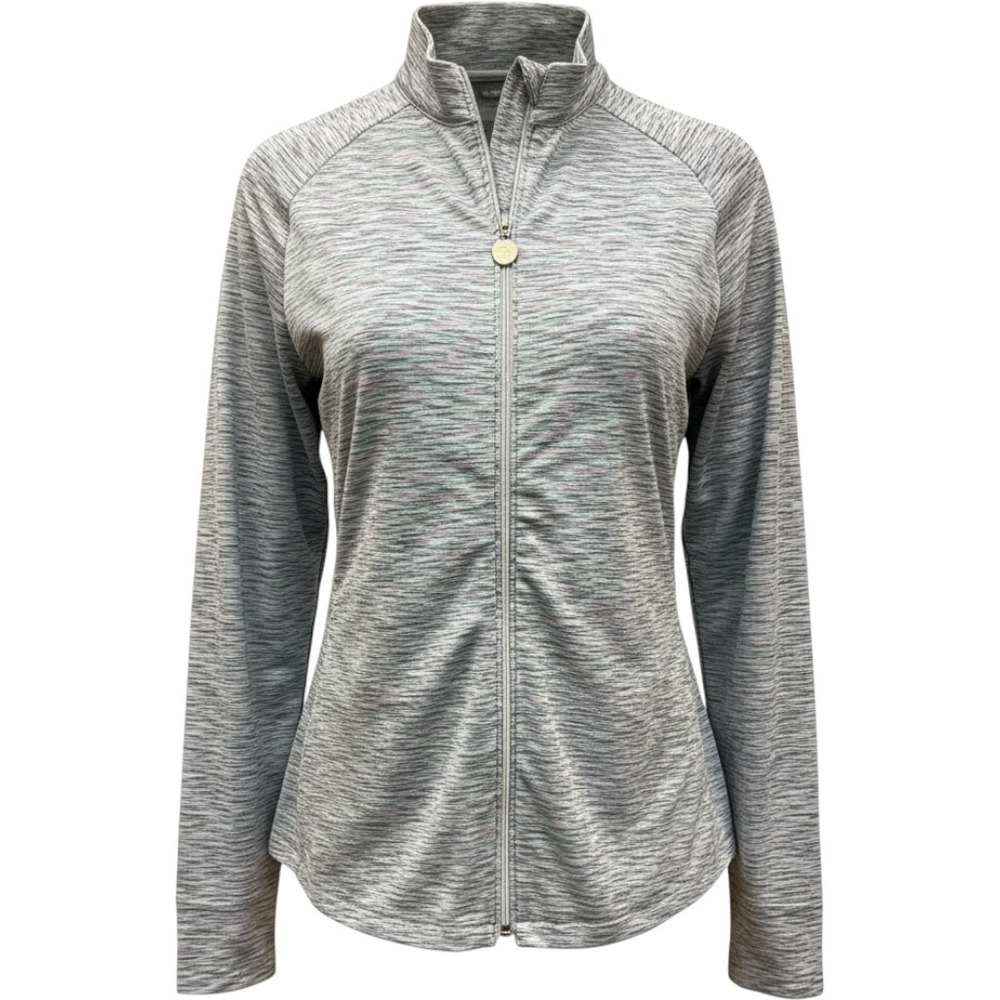 Greg Norman Solar XP Womens Medium Space Dye 1/4 Zip Pullover Purple Blue Active